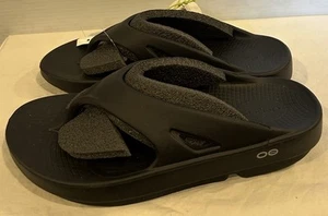 Oofos Original Slides Size M13/W15 Unisex Black Recovery Comfort Flip Flops NEW! - Picture 1 of 10