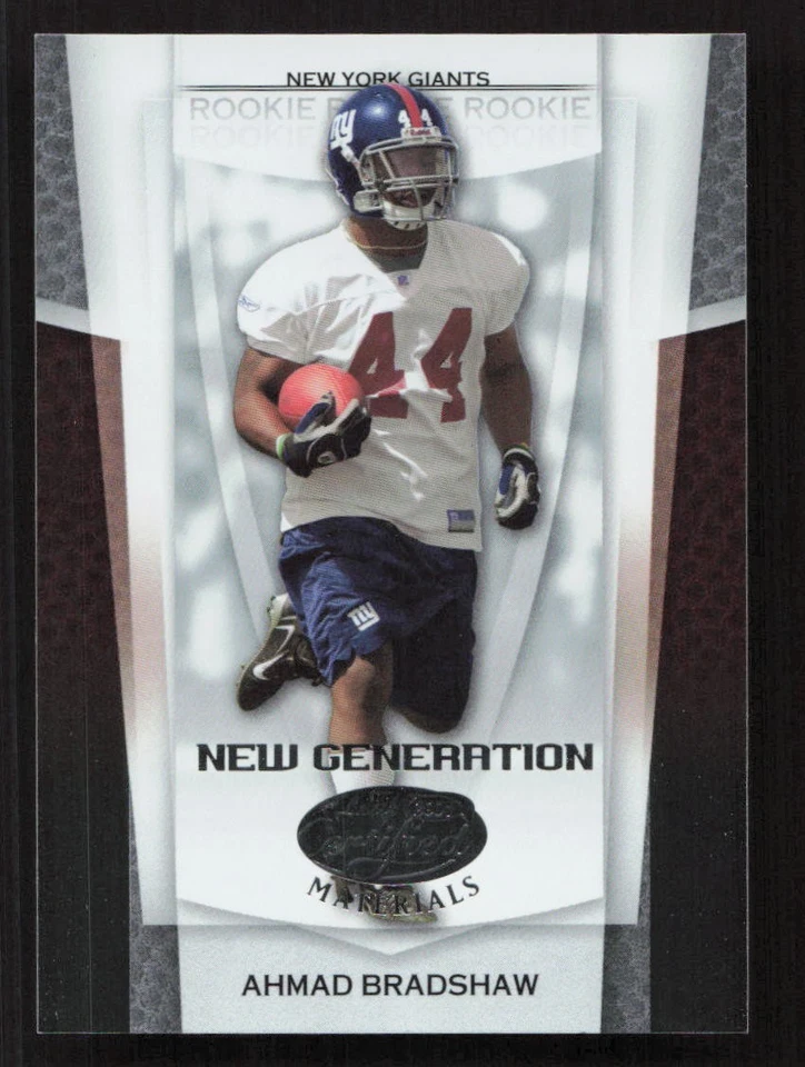 2007 Leaf Certified Materials Ahmad Bradshaw #/1500 RC Rookie #153 Card - Image 1 of 2