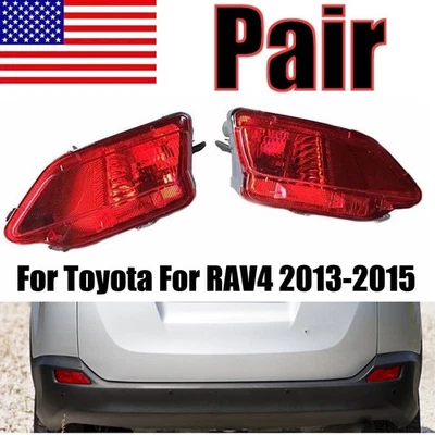 For Toyota RAV4 2013 2014 2015 Rear Bumper Light Lamp Reflector Left&Right 2PC Foto 1 de 4