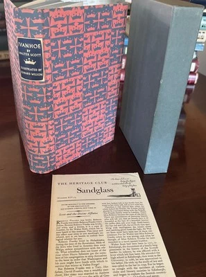 1950 Ivanhoe by Walter Scott with Sandglass in Slipcase The Heritage Press Foto 1 de 4
