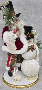 SOLD OUT RARE Jeweled Santa Builds A Snowman Mark Roberts Limited Edition Fairy - Picture 1 of 14
