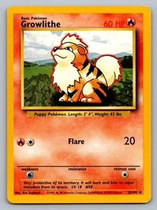Pokemon TCG Base Set Growlithe #28 - Picture 1 of 2