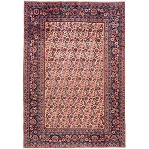 Moud 306x212 Cm Alfombra Persa De Lana Beige - Picture 1 of 10