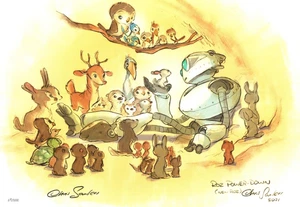 Impresión artística firmada por Chris Sanders 12x17 Wild Robot Roz 69/1000 SDCC 2025 CERTIFICADO DE AUTENTICIDAD JSA - Imagen 1 de 5