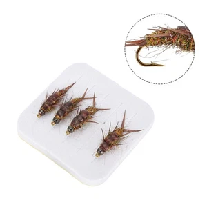Bass For Trout Steelhead Catch Them All with 5pcs Fly Fishing Hook Nymph Lure - Picture 1 of 24