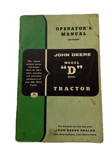 John Deere D Tractor OMR2008 Operators Manual Book - Picture 1 of 6