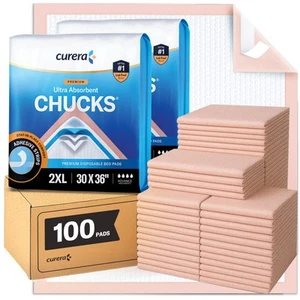 Chucks Premium Disposable Underpads 30”x36” [100-Count] Ultra Absorbent Chux ... - Picture 1 of 9