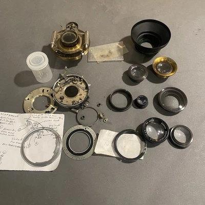 Lote de piezas de lente antiguas vintage cámara fotografía Kodak Bausch Lomb piezas reparación Foto 1 de 4