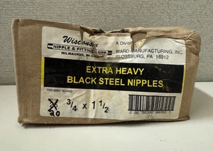Wisconsin Nippli/Accoppiamenti in Acciaio Nero Extra Pesanti 3/4 X 1 e 1/2" - Foto 1 di 6