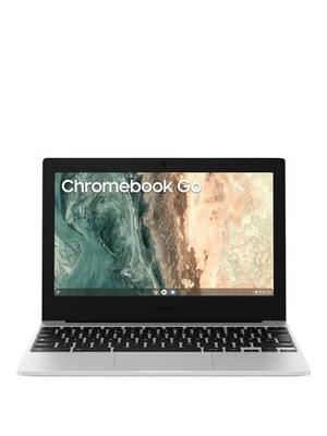Samsung Chromebook Go 11.6in Laptop QHD Intel Celeron 4GB RAM 64GB - Silver - Image 1 of 4