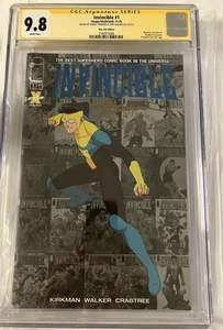 Invincible #1 Blue Foil CGC 9.8 Signature signed By Robert Kirkman Cory Walker - Bild 1 von 4
