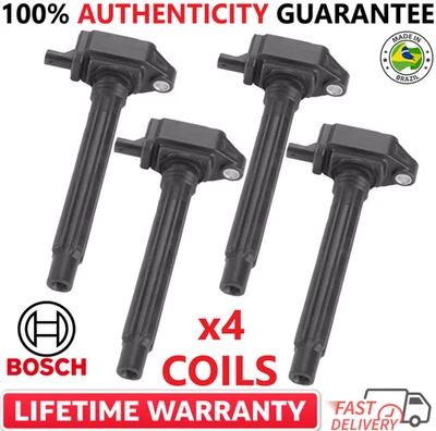 x4 OEM BOSCH 0221504037 Ignition Coils For 2014-2019 Chrysler Dodge Jeep Fiat - Image 1 of 4