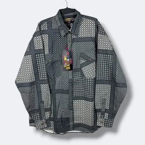 Vintage Tommy Bahama L/s Button Front Shirt Mens L Oversized Bandana Print Retro - Picture 1 of 8