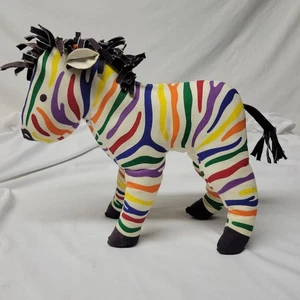 Fruit Stripe Gum Rainbow Zebra Plush 12" Stuffed Animal mascot Yipes! Stripes! - Picture 1 of 9