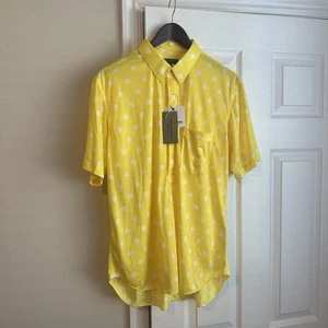 Comme Des Garcons Homme Plus Yellow Polka Dot Shirt Men's Size M New W Tags - Picture 1 of 9