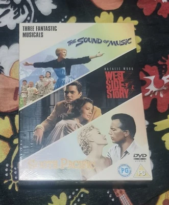 The Sound Of Music, South Pacific, West Side Story Dvd 3-Film Musical Boxset New - Image 1 of 2