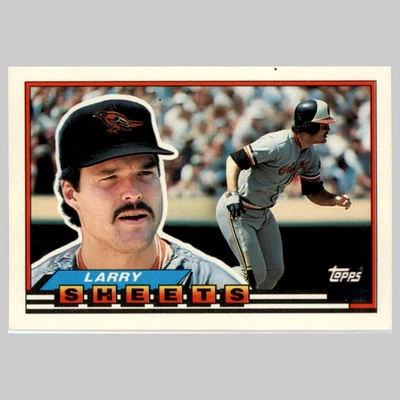 Larry Sheets #113 1989 Topps Big Baltimore Orioles Baseball Card MLB - Image 1 of 3