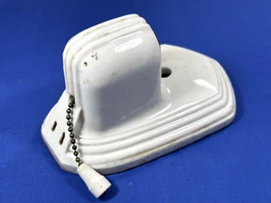 Aplique de porcelana PAULDING C.1935 con tirador de porcelana - Imagen 1 de 7