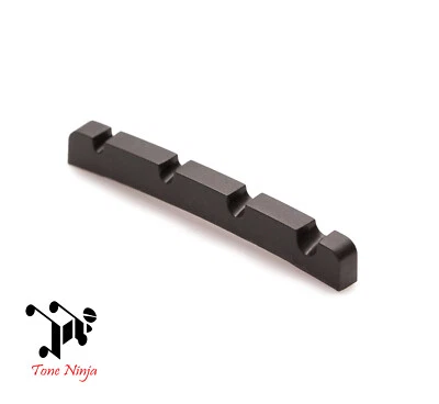 Tuerca de bajo P ranurada Ninja tono genuino de 4 cuerdas negra NUT-102-B1 Foto 1 de 4