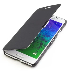 Handy Schutzhülle für Samsung Galaxy Alpha Slim Case Schutz Tasche Cover schwarz - Bild 1 von 2