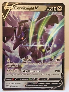 Tarjeta Pokémon Corviknight V 109/163 estilos de batalla casi nueva ultra rara - Imagen 1 de 2