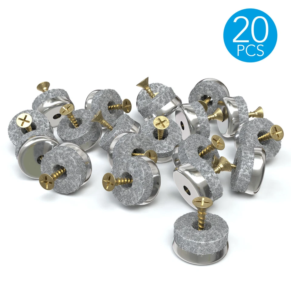 20x Stuhl Filzgleiter Möbelgleiter Filz Untersetzer Schraube Stuhlgleiter Füße - Bild 1 von 4