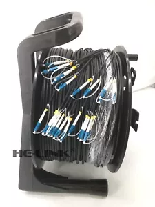 50M LC-LC Outdoor Armored Singlemode 12 Strands with Fiber Tactical Cable Reel - Picture 1 of 2