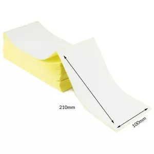 750 x WHITE THERMAL FANFOLD PRINTER ADDRESS SHIPPING LABELS 100x210mm (4x8") - Picture 1 of 4
