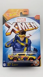 2023 Hot Wheels Marvel X-Men Cyclops '57 Chevy Yellow 3/5 - Picture 1 of 4
