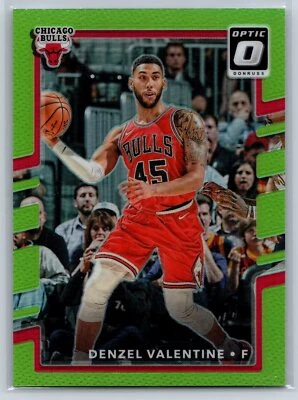 2017 Donruss Optic Lime Green /175 Denzel Valentine #24 - Image 1 of 2