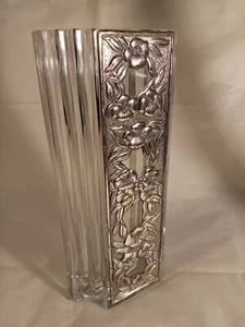 VASO IN CRISTALLO E RICOPERTO ARGENTO FIRMATO MARTA MARZOTTO ANNI 80 VINTAGE ART - Foto 1 di 24