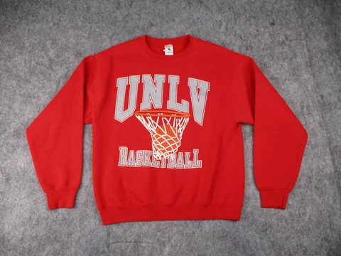Vintage UNLV Sweatshirt Mens Large Red Runnin Rebels Sweater Galt Sand USA Made Cover