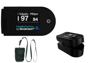 Pulsoximeter SPO 55 mit App Sauerstoffsättigung Herzfrequenz Messgerät NEU - Bild 1 von 2