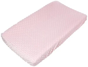 "CUBIERTA DE CAMBIADOR DE MESA DE PELUCHE CON PUNTOS MINKY ROSA DE BEBÉ CARTER 32""x16" - Imagen 1 de 2