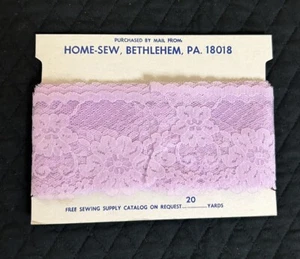 4 yards Heirloom SCALLOPED TRIM Lace Purple Floral 3 1/4"" wide Vintage L29 - Picture 1 of 10