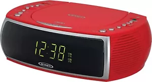 Jensen JCR-322R Modern Home Tabletop Stereo Clock Digital AM/FM Radio CD Player - Picture 1 of 5