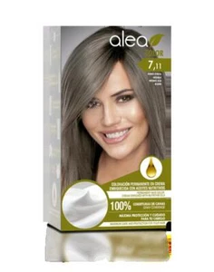 Alea Permanent Hair Color Cream Kit #7.11 Intense Ash Blond - Rubio Ceniza - Picture 1 of 7