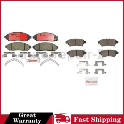 Комплект передних задних дисковых тормозных колодок для Nissan Pathfinder Brembo 2005–2012 годов выпуска - Изображение 1 из 4