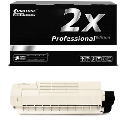 2x Eurotone per Cartridge Black F R OKI C-5550-n C-5500-N C-5800-DN C-5900-DN - Image 1 of 4