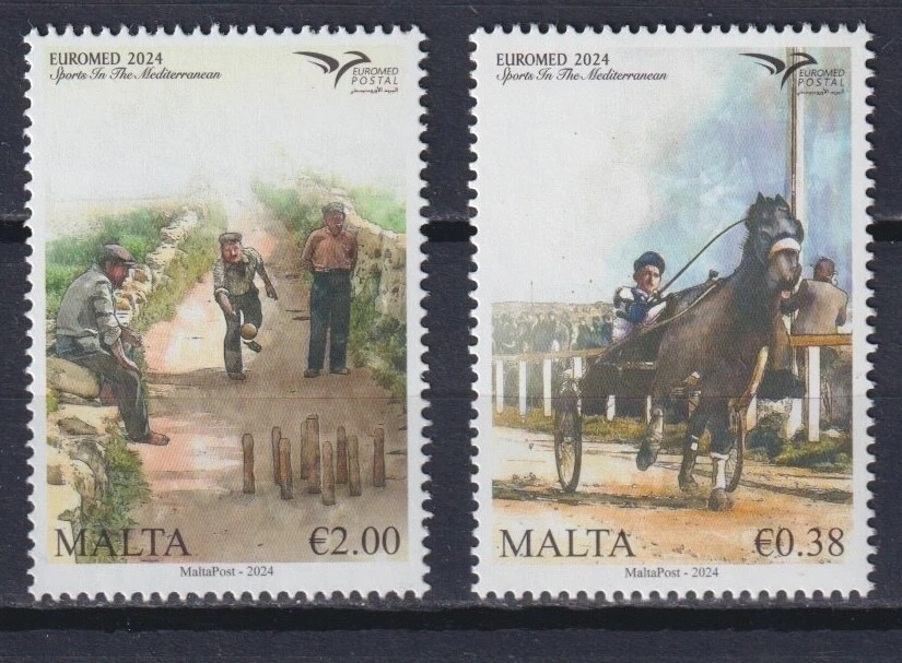 Malta 2024 Deporte del Mediterráneo, Caballos, EUROMED MNH** Foto 1 de 1