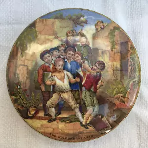 Prattware 'The Wolf and the Lamb' victorian pot lid pratt ware potlid c1860-1880 - Picture 1 of 6