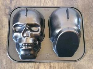 NORDIC WARE 3D Skull Cake Pan Mold 9 Cups/2.1 Liters Halloween Spooky Baking - Picture 1 of 3