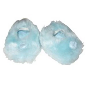 Aqua Fuzzy Slippers Fits 18" American Girl Dolls - Picture 1 of 2