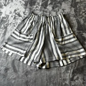 Bela Dahl Shorts Girls Size 14 Blue White Pockets Linen Blend Drawstring Waist - Picture 1 of 11