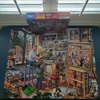 Vtg Artists Studio Puzzle 1000 Pc White Mountain 1379 MISSING 5 PIECES RARE - Image 1 of 4