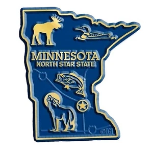 Minnesota the North Star State Map Fridge Magnet - Bild 1 von 1