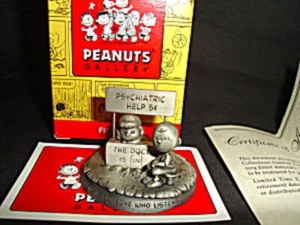 Vintage Figure Hallmark Peanuts Gallery Pewter Figurine gift sculpture VTG - Picture 1 of 1