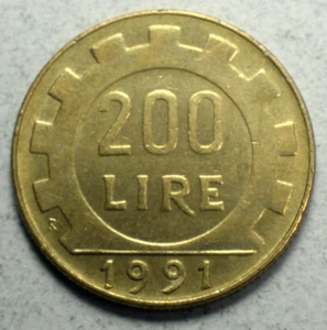 Italien 200 Lire 1991-R KM#105 Europa Münze - Bild 1 von 2