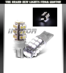 2 X 12V PURE WHITE 26-LED SMD 168/194/T10/W5W DOME MAP INTERIOR LIGHT BULBS - Picture 1 of 1