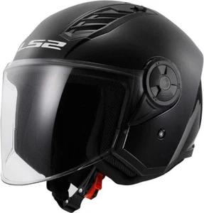 LS2 AIRFLOW 2 MATT BLACK (NERO MATTO) CASCO JET VISIERA OF616 * - Picture 1 of 12
